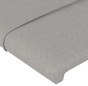 vidaXL Κεφαλάρι Ανοιχτό Γκρι 80x5x118/128 εκ. Ύφασμα