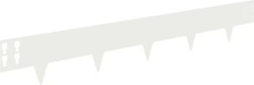 vidaXL Περίγραμμα γκαζόν 20 τμχ. 100 x 15 cm Steel Λευκό
