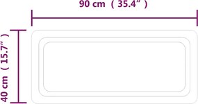 vidaXL Καθρέφτης Μπάνιου με LED 90x40 εκ.