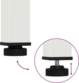 vidaXL Τραπεζαρία Λευκό 60 x 60 x 75 cm Στερεά ξυλεία πεύκου