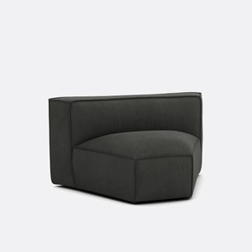 Γωνιακή πολυθρόνα με ταπετσαρία από βελούδο κοτλέ, Seven