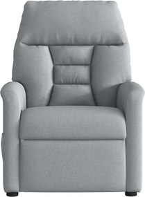 vidaXL Πολυθρόνα Ανακλινόμενη Ηλεκτρική Ανοιχτό Γκρι Υφασμάτινη