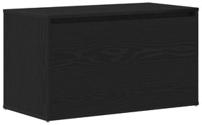 vidaXL Παγκάκι Εισόδου Μαύρο Δρυς 80x40x45 εκ Ξύλο Επεξεργασμένο