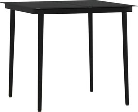 vidaXL Σετ Τραπεζαρίας Κήπου 3 Τεμαχίων Καφέ με Μαξιλάρια