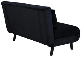 Καναπές κρεβάτι Dallas 1713, Αριθμός θέσεων: 2, Μαύρο, 78x120x73cm, Πόδια: Πλαστική ύλη | Epipla1.gr