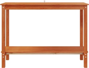 vidaXL Τραπέζι κονσόλας Κερωμένο Καφέ 110 x 40 x 80 εκ Στερεό πεύκο