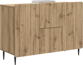 vidaXL Πλαϊνό γραφείο με συρτάρι Artisan Δρυς 89 x 34,5 x 62 εκ.