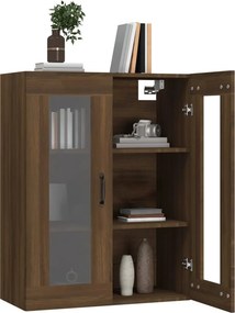 vidaXL Κρεμαστό Ντουλάπι Τοίχου Καφέ Δρυς 69,5x34x90 εκ Επεξ. Ξύλο