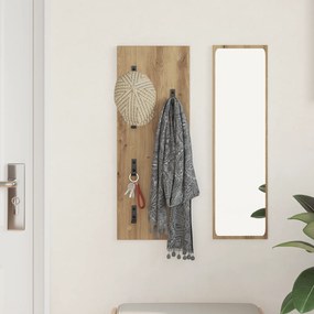 vidaXL Τοίχου Κρεμάστρα Επιτοίχιο artisan δρυς 30 x 1.5 x 80 εκ.