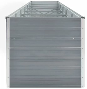 vidaXL Ζαρντινιέρα Υπερυψωμένη Γκρι 480x80x77 εκ. Γαλβαν. Χάλυβας