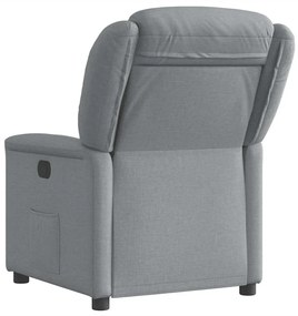 vidaXL Πολυθρόνα Ανακλινόμενη Ηλεκτρική Ανοιχτό Γκρι Υφασμάτινη