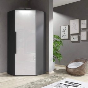 Γωνιακή ντουλάπα Spotlight-Gkri - Leuko