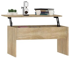 vidaXL Τραπεζάκι Σαλονιού Sonoma Δρυς 80x50,5x41,5 εκ. Επεξεργ. Ξύλο