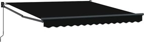 vidaXL Αντιανεμικό Μαύρο 300 x 250 x 165 εκ. Πολυεστέρας
