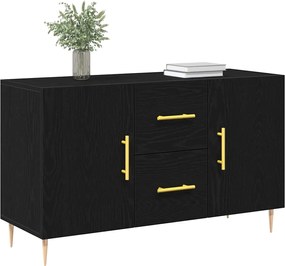 vidaXL Πλαϊνό γραφείο Μαύρη Οξυά 100 x 36 x 60 εκ. Επεξεργασμένο ξύλο