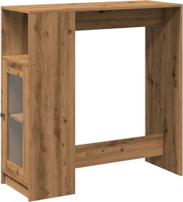 vidaXL Τραπέζι Μπαρ με Ράγες Δρυς 101x40x103,5 εκ. Επεξεργ. Ξύλο