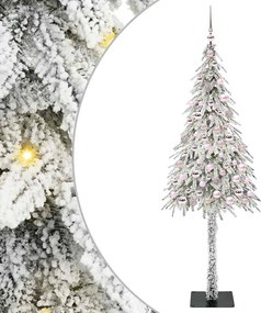 vidaXL Χριστουγεννιάτικο Δέντρο με 300 LED Λευκό 180 cm ΠΕ και Ατσάλι