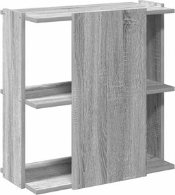 vidaXL Βιβλιοθήκη 3 Επιπέδων Γκρι Sonoma 60x30x60 εκ. Επεξεργ. Ξύλο