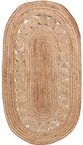 Χαλι Delhi Χειροποιητο Br-4019 -  Natural New Plan 120X170 OVAL
