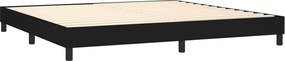 vidaXL Κρεβάτι Boxspring με Στρώμα Μαύρο 200x200 εκ. Υφασμάτινο
