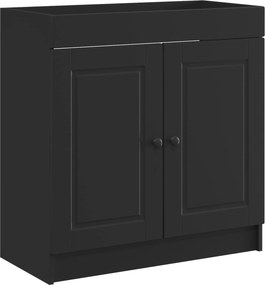 vidaXL Ντουλάπι κάτω από τον νιπτήρα Μαύρο 56 x 37,5 x 81 εκ