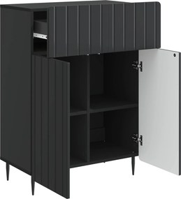 vidaXL Πλαϊνό γραφείο Μαύρο 66 x 34,5 x 92 εκ. Επεξεργασμένο Ξύλο