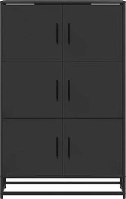 vidaXL Ντουλάπι Μαύρο από 68x35x106,5 cm Επεξεργασμένο Ξύλο μέταλλο
