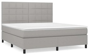 vidaXL Κρεβάτι Boxspring με Στρώμα Αν. Πράσινο 160x200εκ Υφασμάτινο