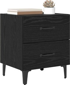 vidaXL Ντουλάπι κρεβατιού 2 pcs Μαύρη Οξυά 40 x 35 x 47,5 εκ