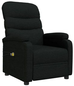 vidaXL Πολυθρόνα Μασάζ Ηλεκτρική Μαύρη Υφασμάτινη