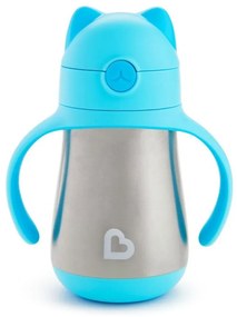 Παγούρι - Θερμός Παιδικό Με Καλαμάκι Cool Cat 237ml Blue Munchkin 237ml Stainless Steel