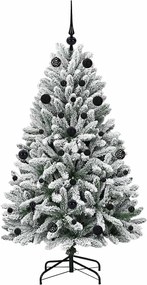 vidaXL Τεχνητό Χριστουγεννιάτικο Δέντρο Πράσινο και Λευκό 150 cm