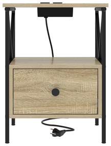 vidaXL Κομοδίνο Sonoma Δρυς 41.5 x 40.5 x 55 εκ. Επεξεργασμένο ξύλο