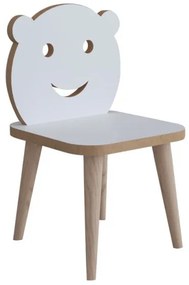 Παιδική καρέκλα Jerry Pakoworld λευκό-φυσικό 30x30x47εκ-120-000289-Λευκό 120-000289