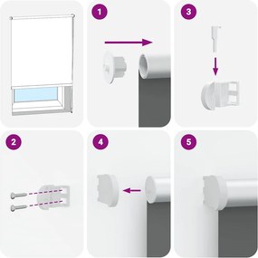 vidaXL Roller Blind Blackout ανοιχτό γκρι 130x130 cm Πλάτος υφάσματος