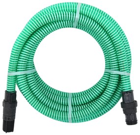 vidaXL Σωλήνας Αναρρόφησης με Συνδέσεις από PVC Πράσινος 4 μ/1" PVC