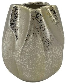 Βάζο Abstract 24-15-50077 15x15x19cm Light Gold Marhome Ceramic
