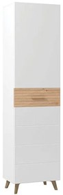 Hallway Unit Sein P1 White - White High Gloss Foil - Artisan 52x35x193 cm