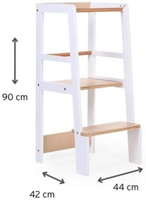 Παιδικός Πύργος Εκμάθησης Λευκό-Φυσικό Childhome