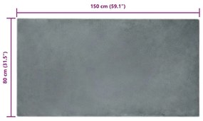 vidaXL Χαλιά Ψεύτικου Κουνελιού Olite Ανθρακί 80 x 150 cm Πολυεστέρας