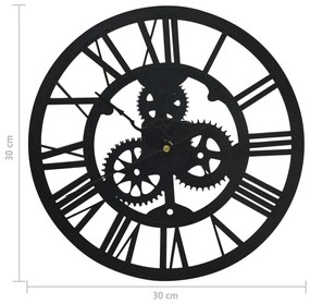 vidaXL 325168  Wall Clock Black 30 cm Acrylic