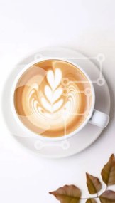 Σετ των 2 Intra Συλλεκτικό Ξύλινο Παζλ Plywood 4mm - Καλλιτεχνικό φλιτζάνι καφέ σε πιατάκι με φύλλα Σε Ξύλινο Κουτί - Διαστάσεις: 10x10 cm – 25 κομμάτια