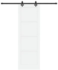 vidaXL Συρόμενη Πόρτα Λευκό και μαύρο 78 x 232 cm