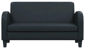 vidaXL Καναπές Διθέσιος Μαύρος από Συνθετικό Δέρμα