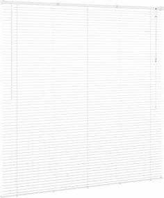 vidaXL Βενετσιάνικη Σκίαση Λευκός 150 x 130 εκ 25 mm PVC