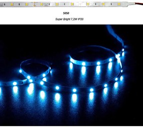 Adeleq Ταινία Led Superbright 5 Μέτρα 12Vdc 7.2W Και 30Led Ανά Μέτρο Ip20 Μπλε 30-36123014