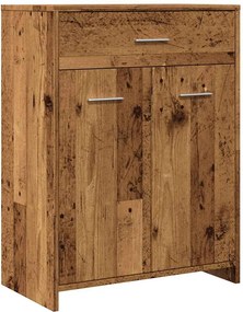 vidaXL Ντουλάπι Μπάνιου Όψη Παλαιού Ξύλου 60x33x80 εκ. από Επεξ. Ξύλο