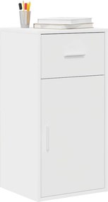 vidaXL Πλαϊνό γραφείο με συρτάρι Λευκό 38 x 34 x 75 εκ
