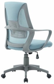 Καρέκλα γραφείου Mesa 426, Ανοιχτό μπλε, Γκρι, 93x59x60cm, 11 kg, Με μπράτσα, Με ρόδες, Μηχανισμός καρέκλας: Κλίση | Epipla1.gr