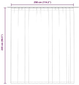 vidaXL Κουρτίνα Συσκότισης με Γάντζους Ανθρακί 290 x 245 εκ.